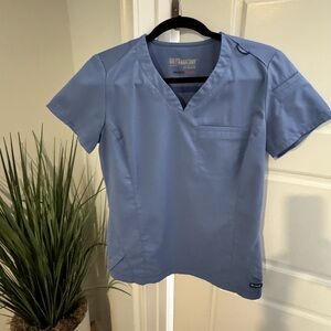 Ceil  Blue Grey's Anatomy Scrub Top with Spandex Stretch